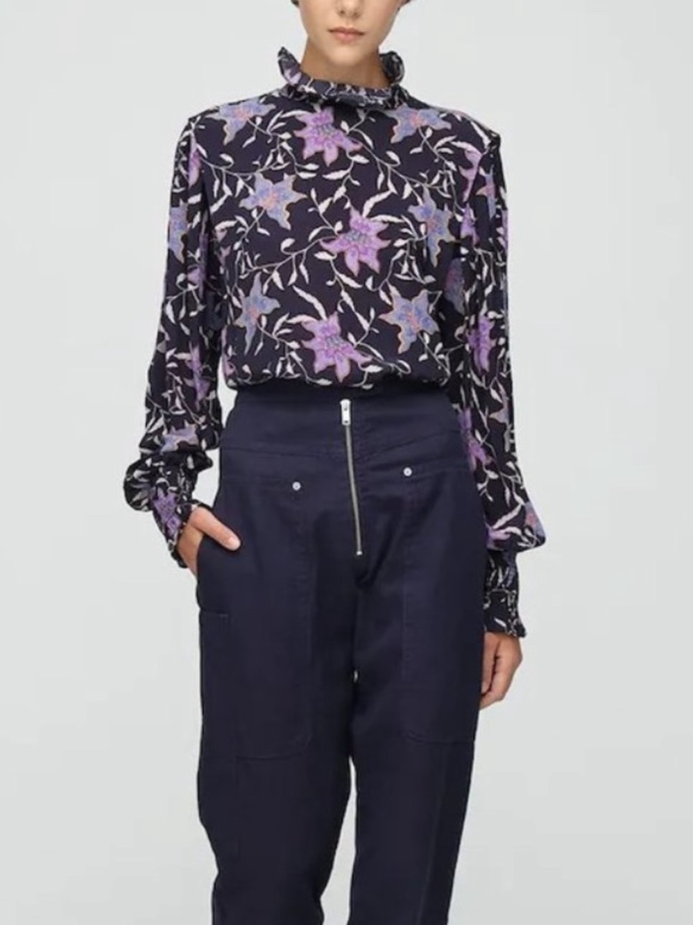 Isabel Marant Etoile Yoshi Floral Long Sleeve Blouse